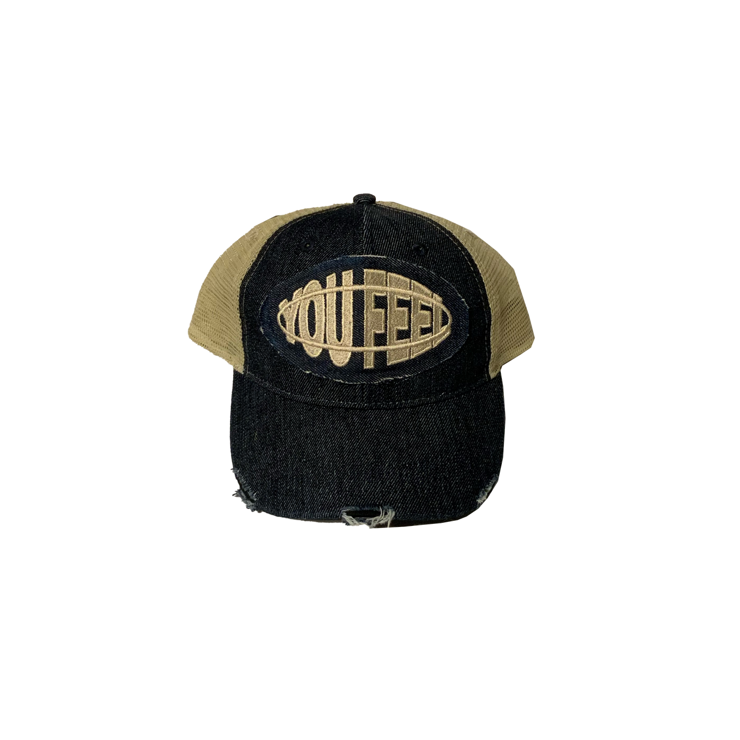 Denim Hat Tan Logo 2