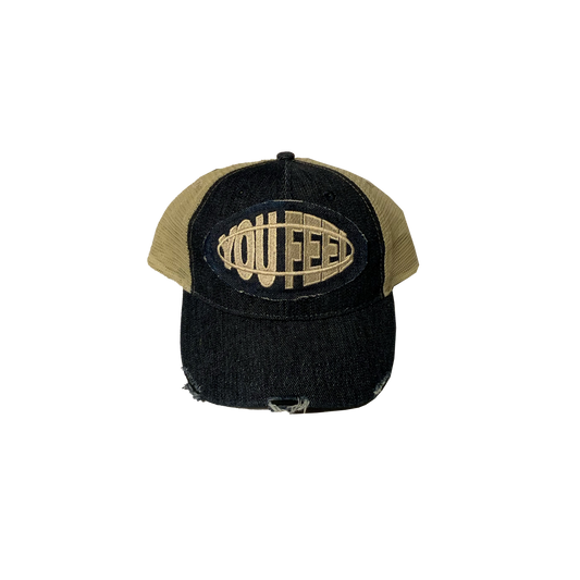 Denim Hat Tan Logo 2