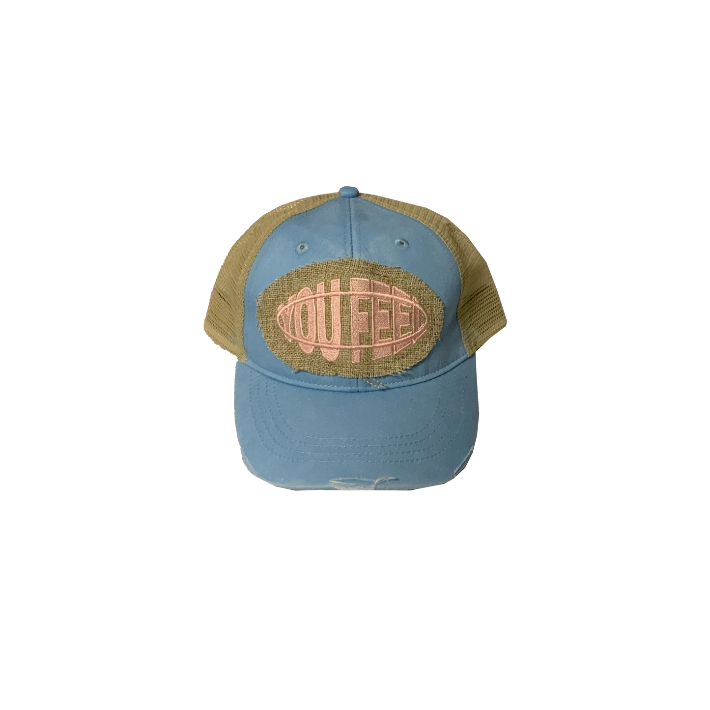 Light Blue Hat Pink Logo