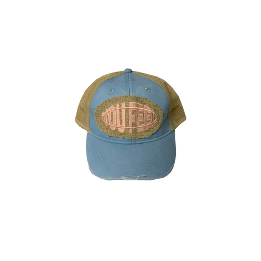 Light Blue Hat Pink Logo