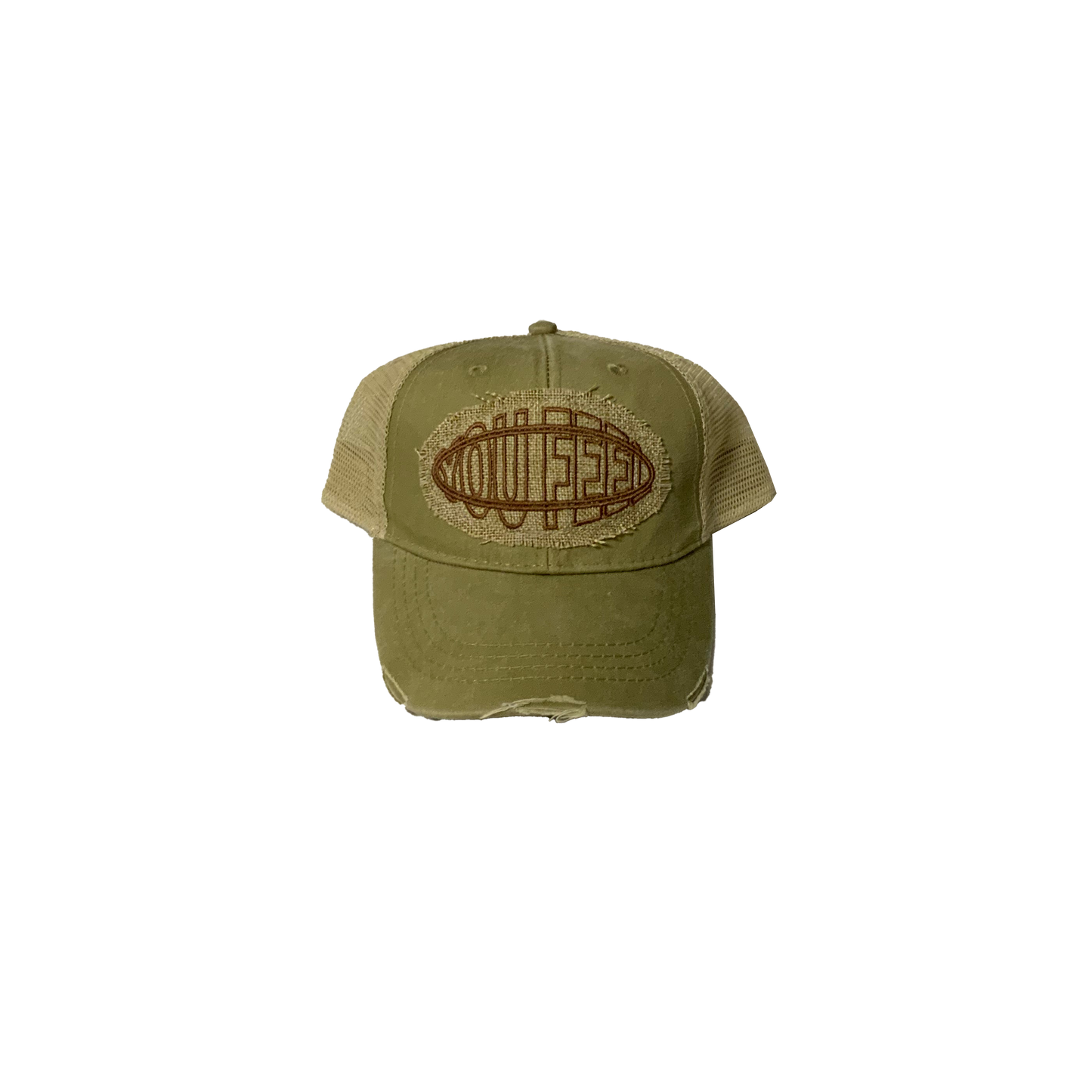 Olive Hat Brown Outline Logo