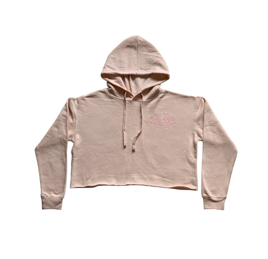 Pink Cropped Hoodie